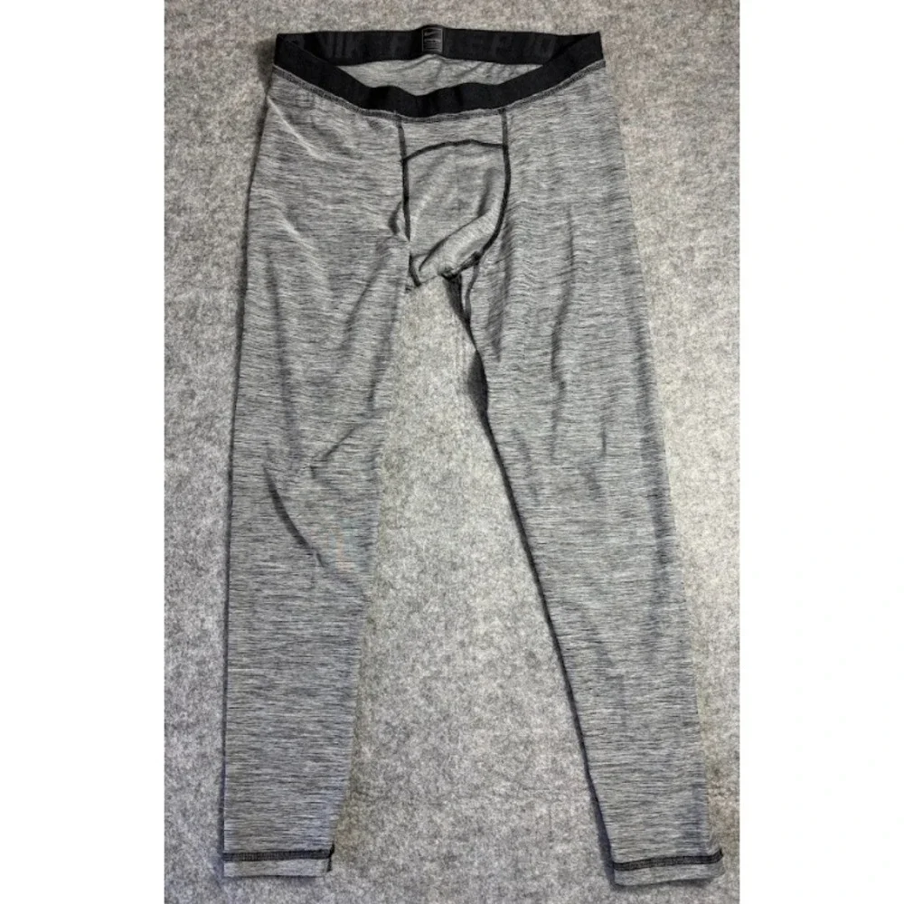 Nike Pro Dri Fit 3/4 Tights Mens 2XL Gray Compression‎ Training Gym
